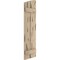Ekena Millwork Pecky Cypress 2 Board Joined Board-n-Batten w/Elliptical Top Faux Wood Shutters, 11"W x 48"H SHUBJL11X48PCPR - alternate 7